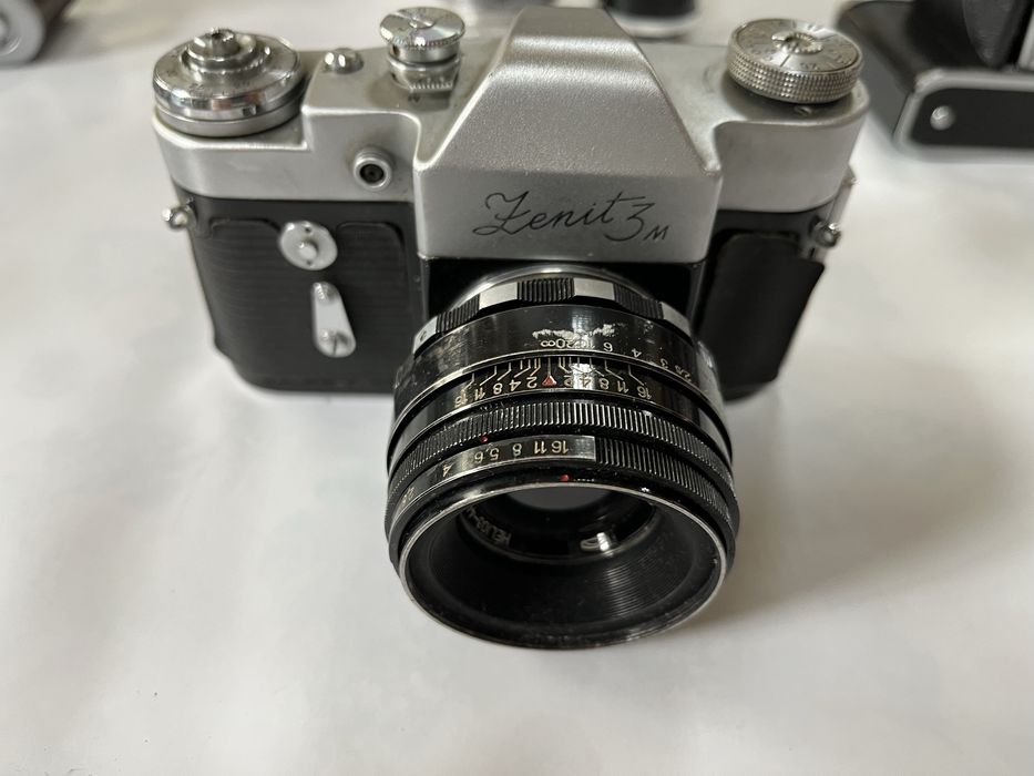 Aparat foto de colectie Zenit 3M pe film cu Zebra Helios primul tip