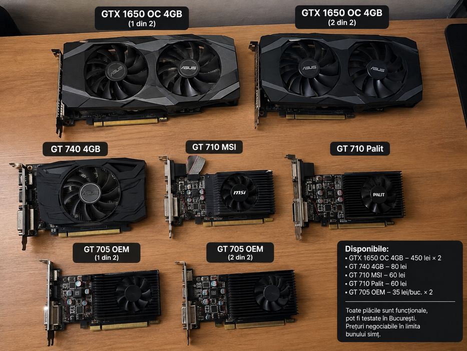 Plăci video GTX 1650 / GT 740 / GT 710 / GT 705 – Diverse