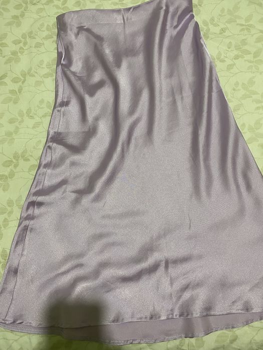 сатенена пола H&M в люляков цвят