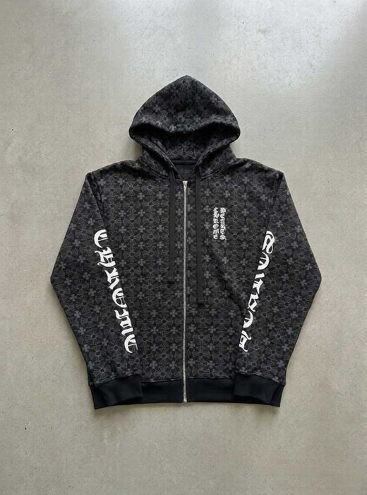 Chrome Hearts Zip Up Hoodie - горница - сива