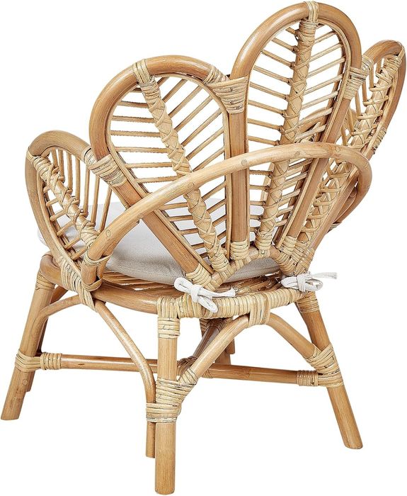 Scaun din ratan natural pentru copii, Beliani, 55x58cm