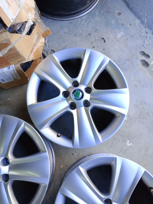 4 jante 5x112 R17 originale Skoda Yety Octavia 2,3,4, superb