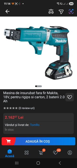 Masina de înșurubat autofiletanta Pentru rigips Makita DFS 452