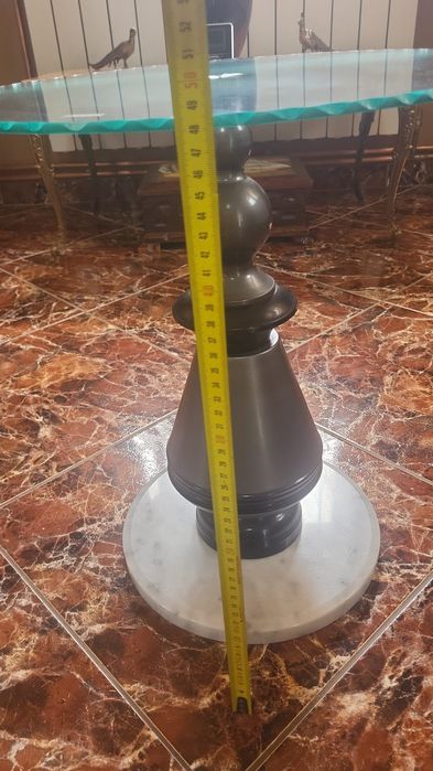 Masuta sticla metal marmura