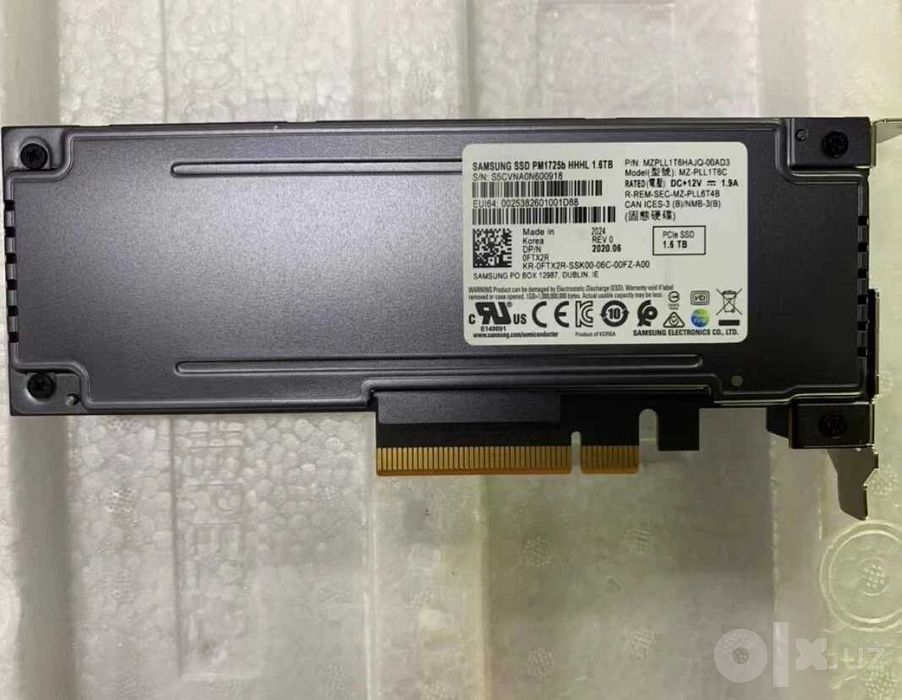 Samsung SSD PM1725b Series 1.6TB Internal FTX2R серверный твердый диск
