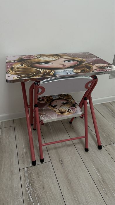 Masa cu scaun, pliabila, copii, printesa