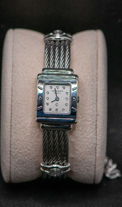 Швейцарски дамски часовник от 925 сребро - Charriol St. Tropez