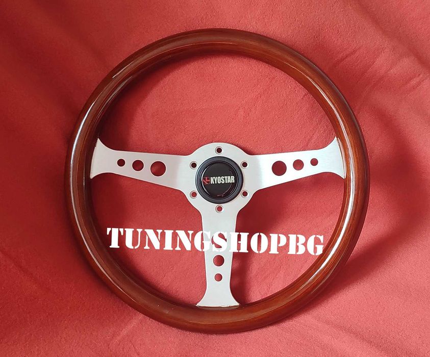 Ретро спортен волан PVC дърво Wood KYOSTAR сив / черен