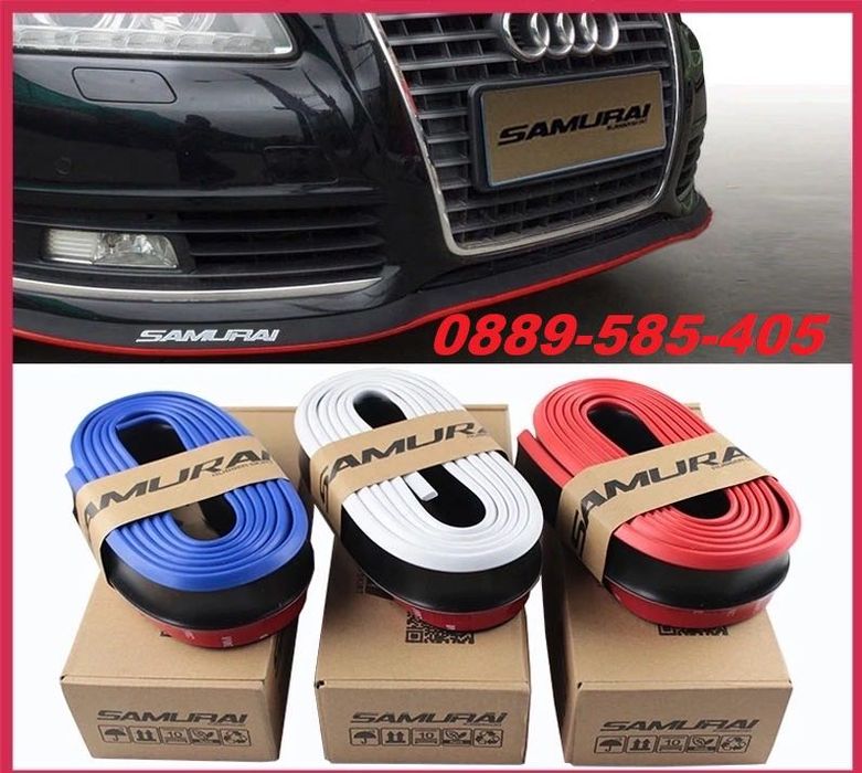 ОРИГИНАЛЕН Тунинг лип спойлер SAMURAI Carbon за кола автомобил броня
