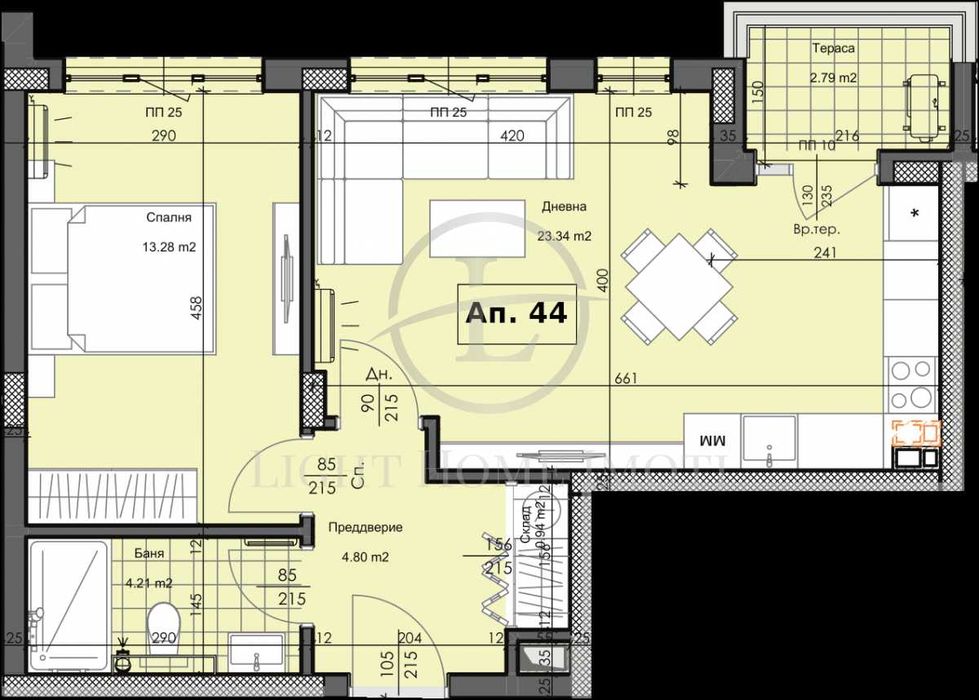 Продава се Двустаен апартамент в Пловдив, Гагарин - 70 кв.м за 983 €/кв.м - Снимка #6