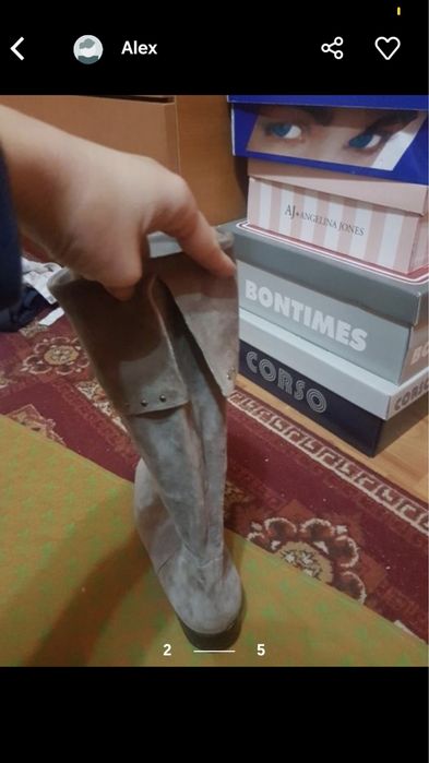 Cizme piele intoarsa 38 rizzo cisme cizme antilopa 38