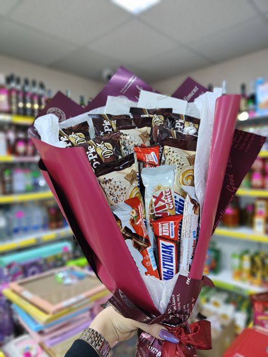 Съедобные подарочные букеты