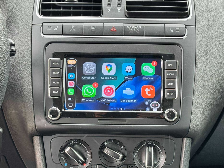 Navigatie VW Tiguan Touran T5 Seat Leon Skoda Fabia 2 Carplay 1-8GB