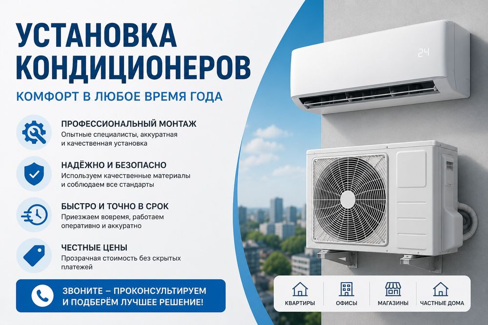 Установка кондиционер