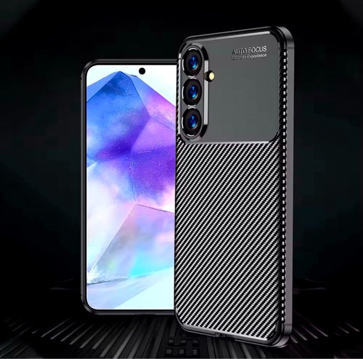 Samsung S20/S21/S22/S23/S24/S25/S26 PLUS Ultra Husa Carbon Black Mata