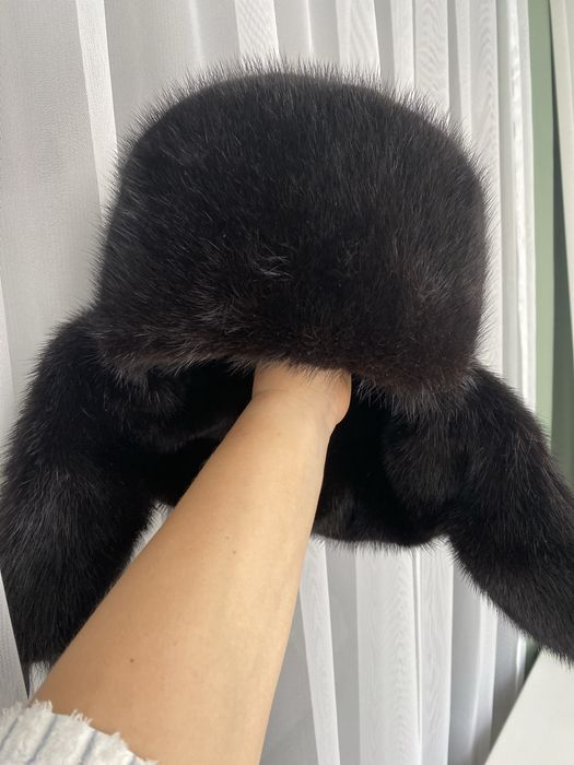 Шапка-ушанка норковая 58 размер