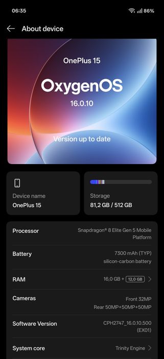 Oneplus 15 16gb black