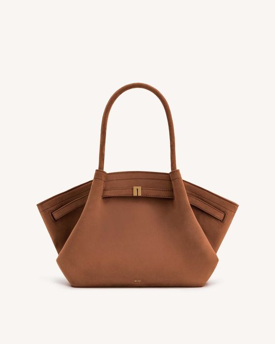 Дамска чанта  JW PEI – като нова Hana Medium Faux Suede Tote Bag - Brown