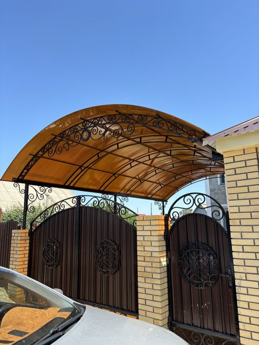 Козырек над входом навес ферма