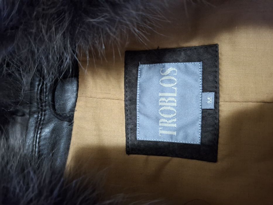 Дамско кожено яке с яка от лисица