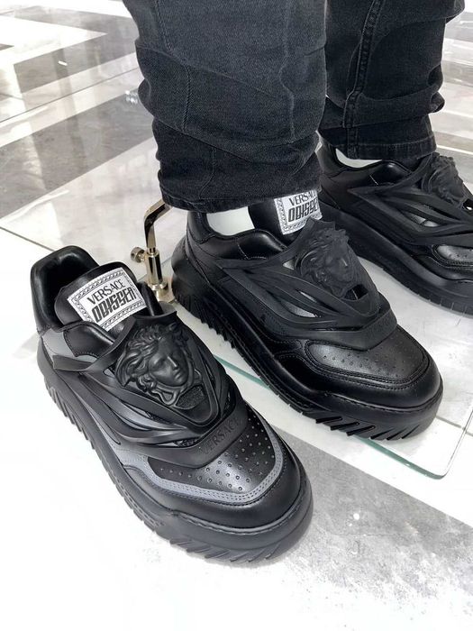 >- Calitate Top -< Sneakers high top - adidași bărbați Versace Odissea Black trend vara 2026