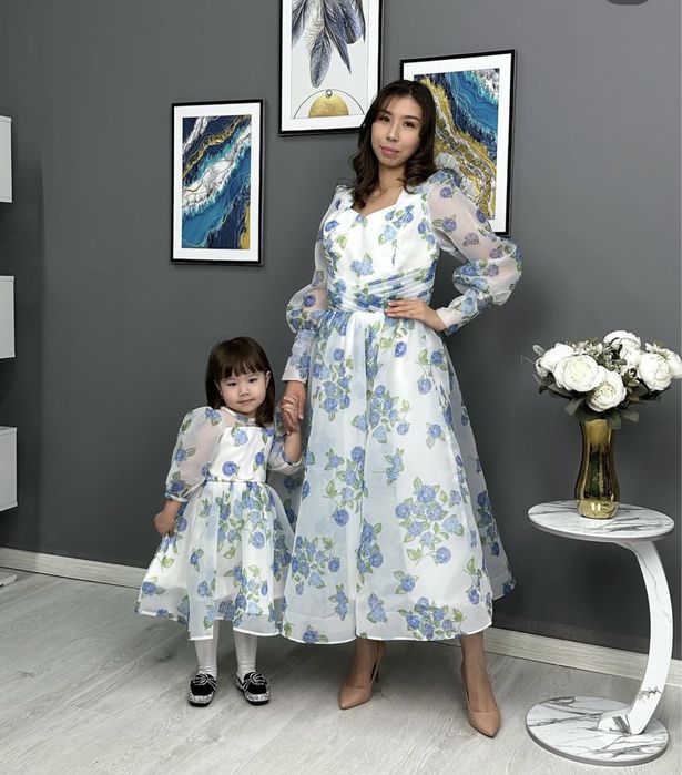 Мама и доча платья