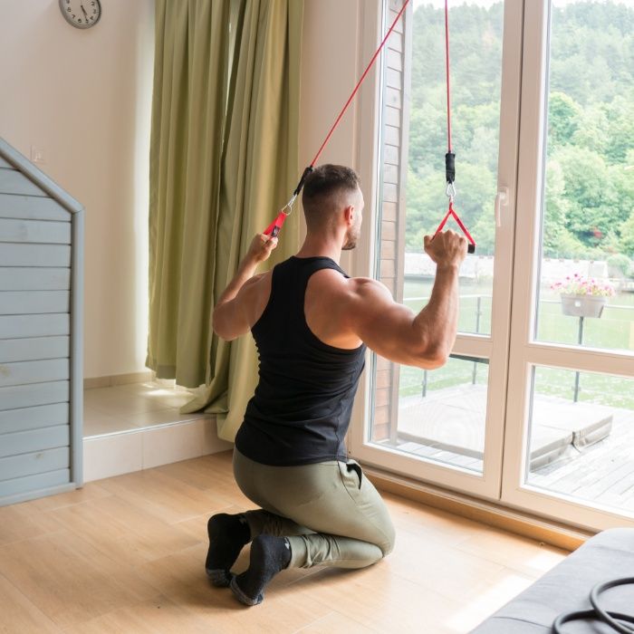 Комплект фитнес ластици за трениране от 11 части ПРЕОЦЕНЕНИ