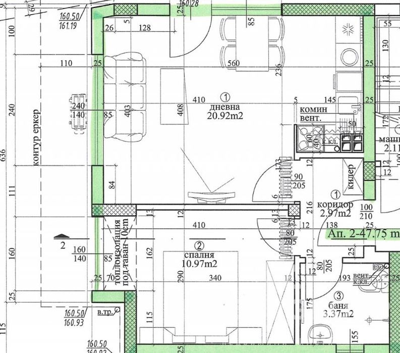 Продава се Двустаен апартамент в Варна, Галата - 58 кв.м за 996 €/кв.м - Снимка #1