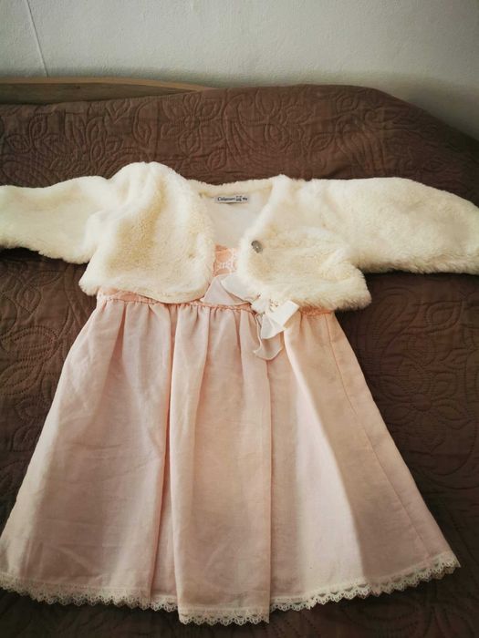Продавам елегантна детска рокля и пухкаво болеро