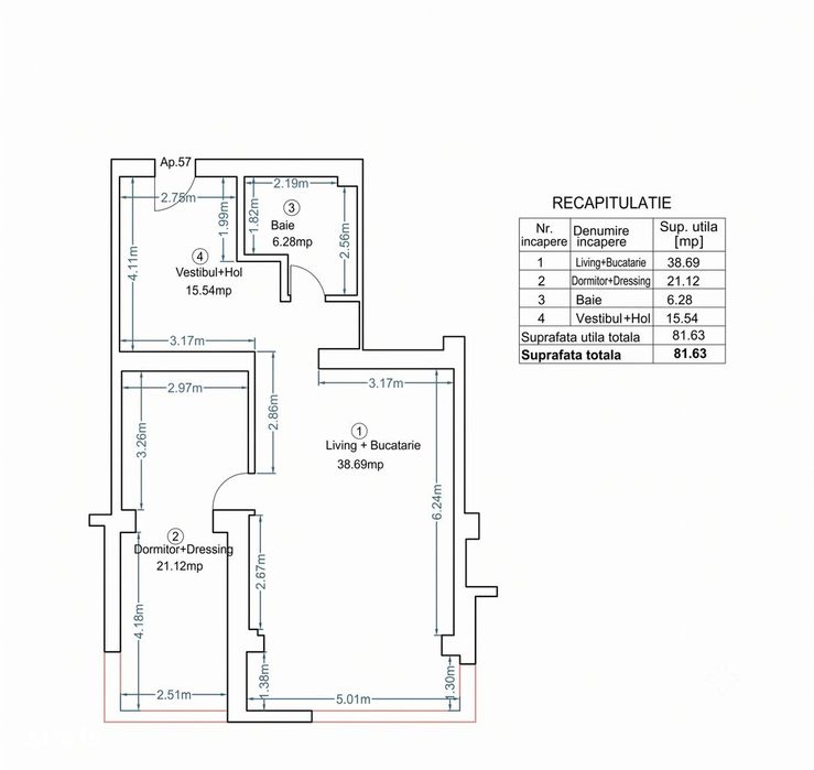 Apartament 2 camere 82mp | 0 comision | Ivory Residence | OMV Pipera |