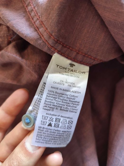 Cămașă Tom Tailor, mov/albastru denim, mărimea L