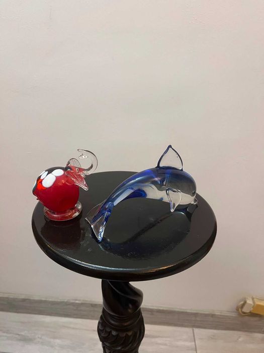 Set doua piese vechi cristal MURANO bibelouri bibelou figurine superbe ieftine