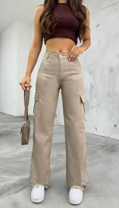 Blugi / Pantaloni cargo de la Bershka, S, M, L, XL