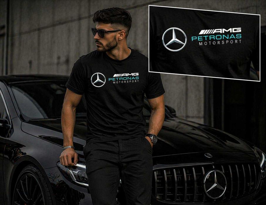 Мерцедес тениски мъжки и женски, 100% памук, от S до 5XL (цветове) (ПРОМО цена)