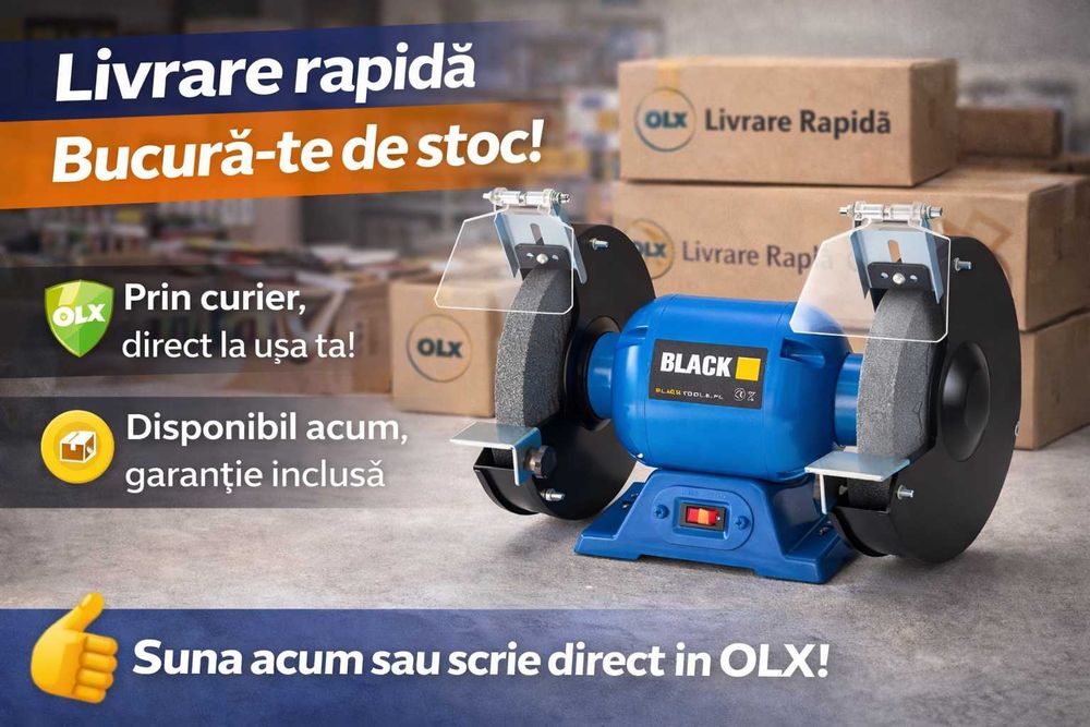 Polizor de banc 1700W disc 200mm – puternic si stabil