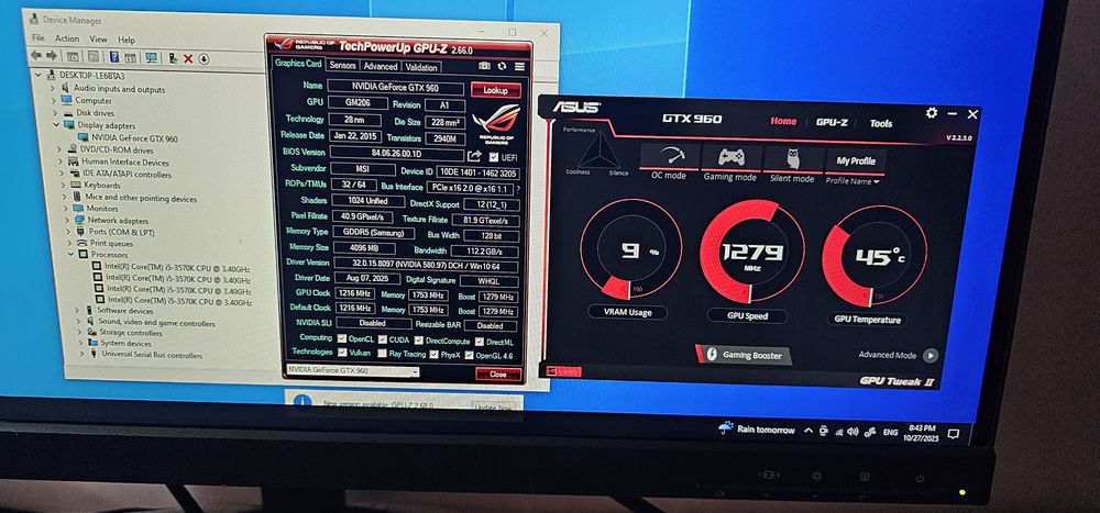 Placa video MSI GeForce GTX 960 Gaming 4GB GDDR5 128-bit la 250 ron