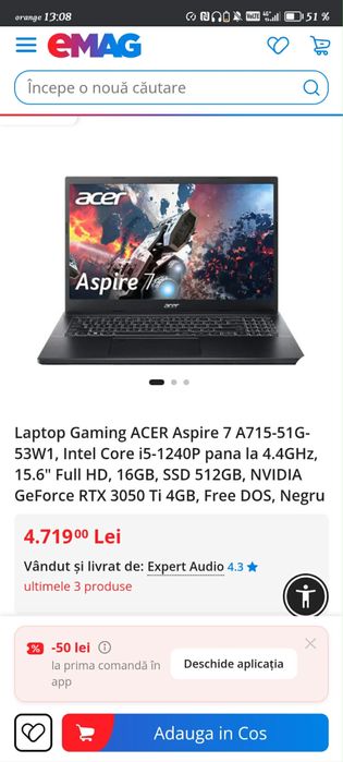 Laptop Gaming Acer Aspire 7