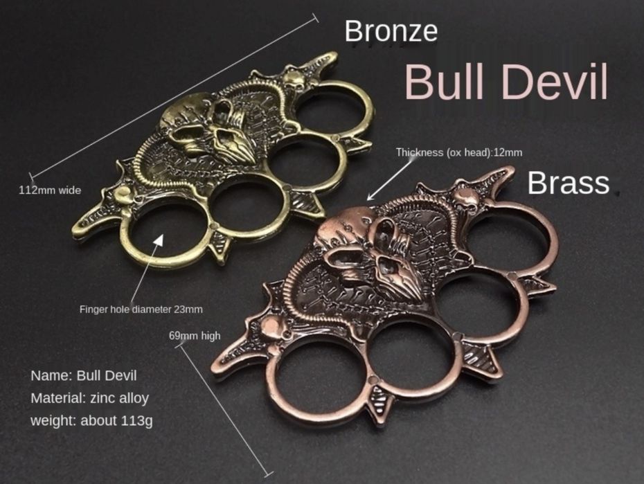 метален бокс Tiger за самозащита 4 пръста  11см оцеляване