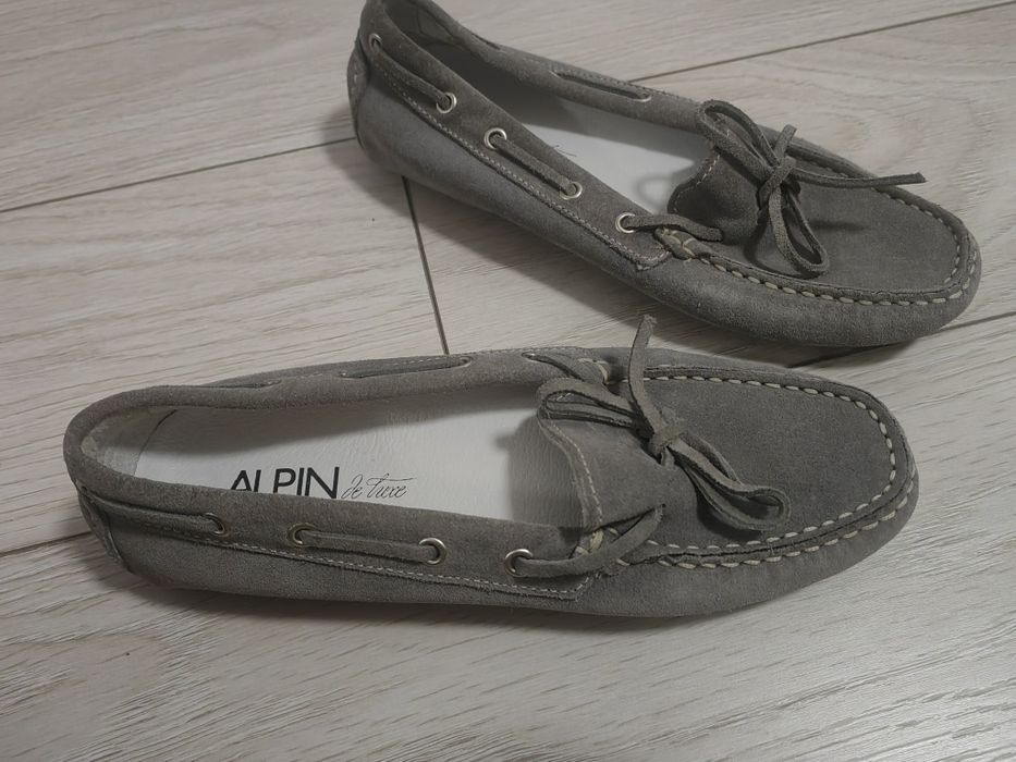 Mocasini din piele întoarsă ALPIN de Luxe, mărimea 36, noi, Made in It