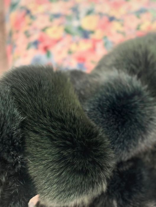 Дамско пухено яке естествен косъм