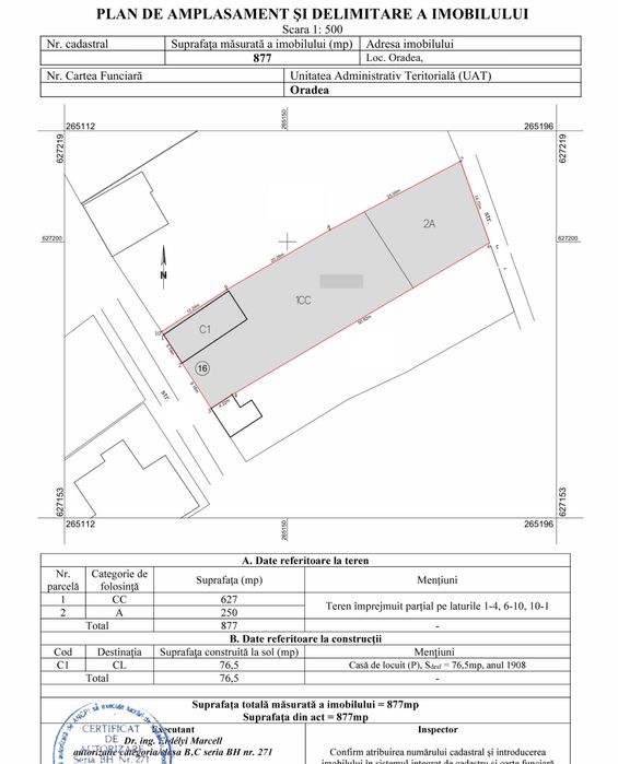 Teren intravilan Episcopia Bihor