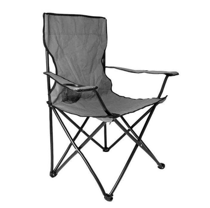 Сгъваем къмпинг стол, Рибарски стол устойчив на атмосферни влияния, поставка за чаша, калъф за носене