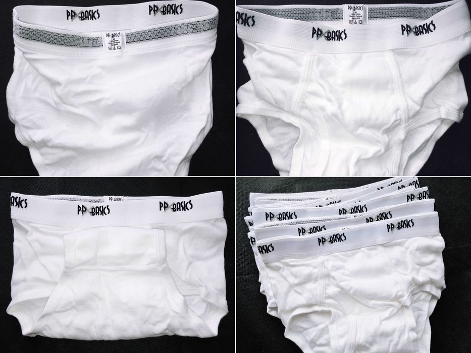 VINTAGE 2001 Made in Thailand PBXBASICS® White Briefs 9-Pack — W30