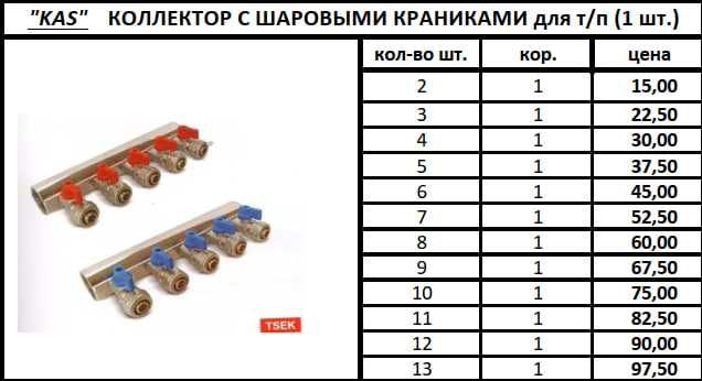 КОЛЛЕКТОР с краниками (KAS)