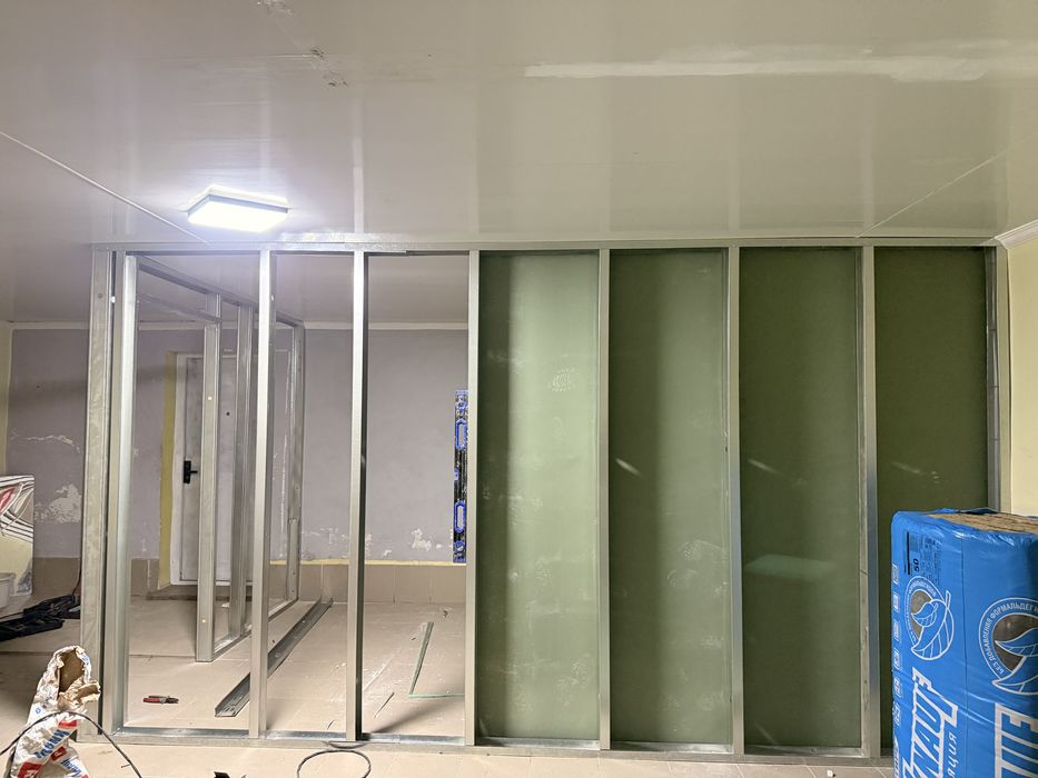 Гипсокартон работа перегородка