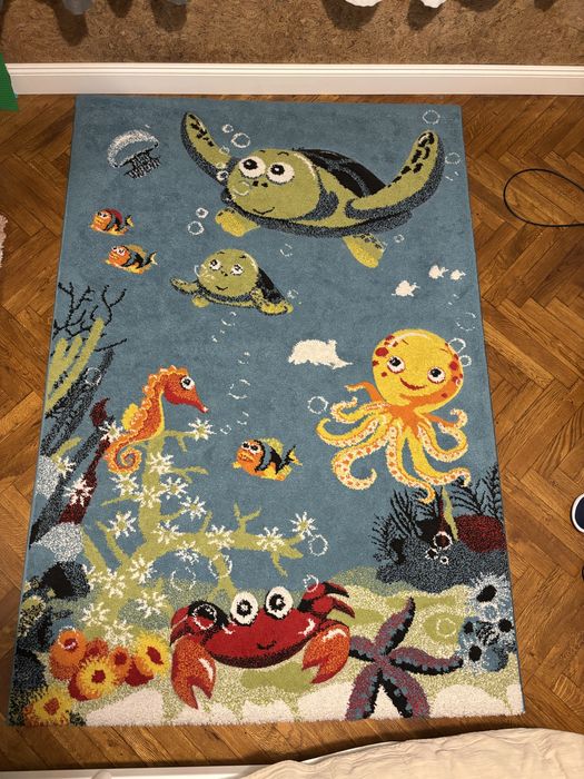 Детски килим с морски десен