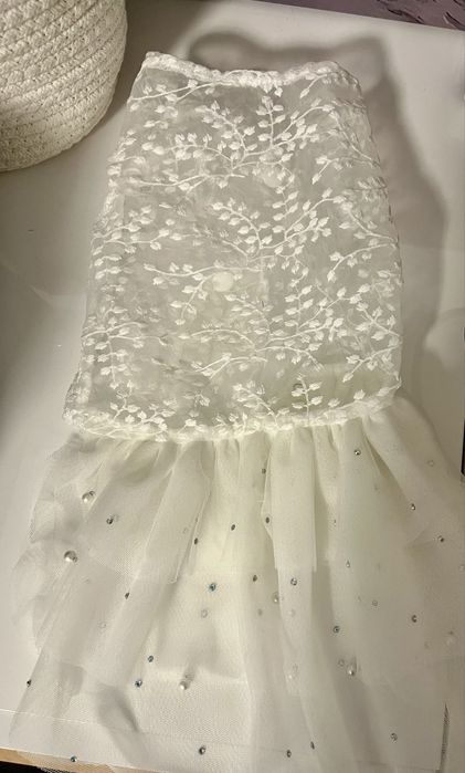 Рокля за куче, сватбена, празнична рокля, дреха за куче, дребна порода