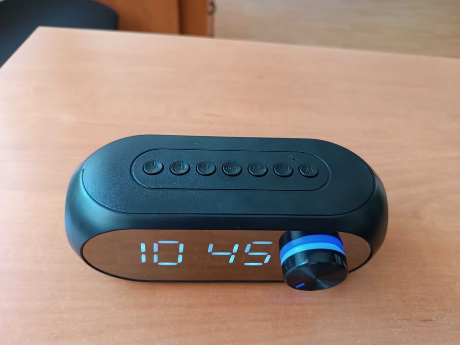 Радио часовник, Bluetooth 5.0, черен