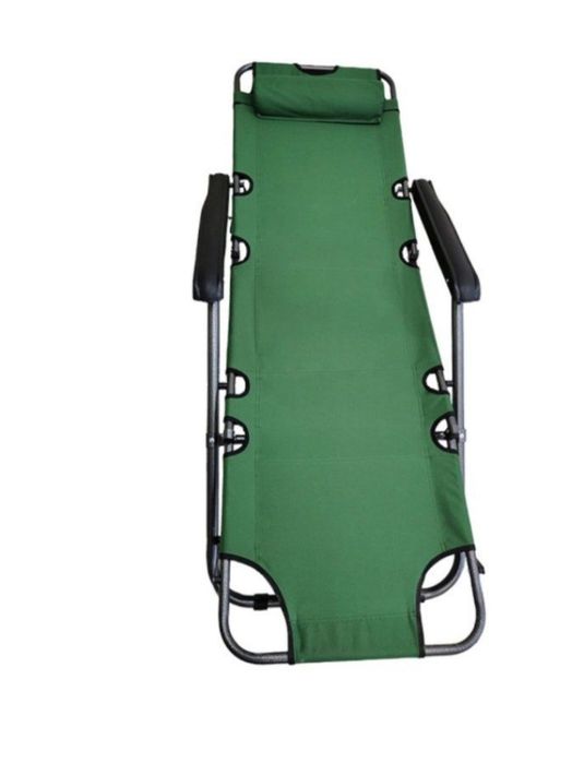 Sezlong zero gravity Kring Bermuda, 153x60x82 cm, verde/albastru,noi
