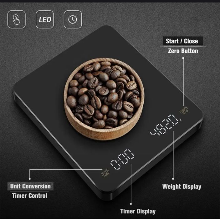 Цифровые кофейные весы с таймером светодиодный экраном Espresso